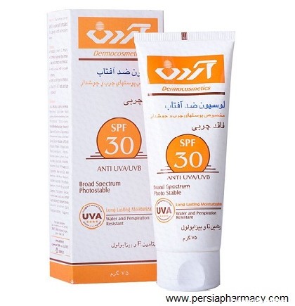 لوسیون ضد آفتاب فاقد چربی SPF30 مخصوص پوست های چرب و جوشدار حجم 75 ...
