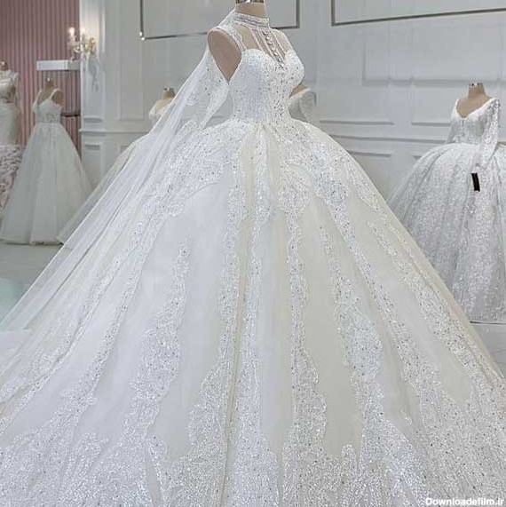مدل لباس عروس جدید در تهران + به روزترین مدل های لباس عروس پرنسسی و دنباله دار