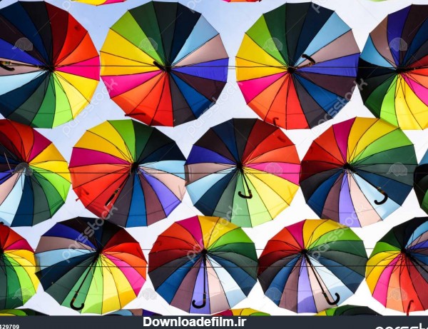 رنگین کمان چتر بالاتر از خیابان ها نمادها 1429709