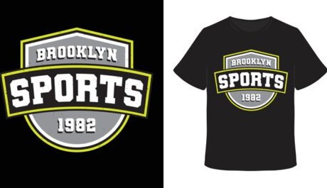 دانلود طرح تی شرت تایپوگرافی ورزشی بروکلین