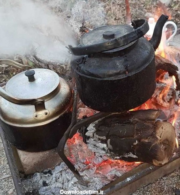بفرمایید چای آتیشی ... چای هیزمی چای آتشی پاییز - عکس ویسگون