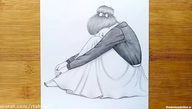 آموزش نقاشی یک دختر غمگین