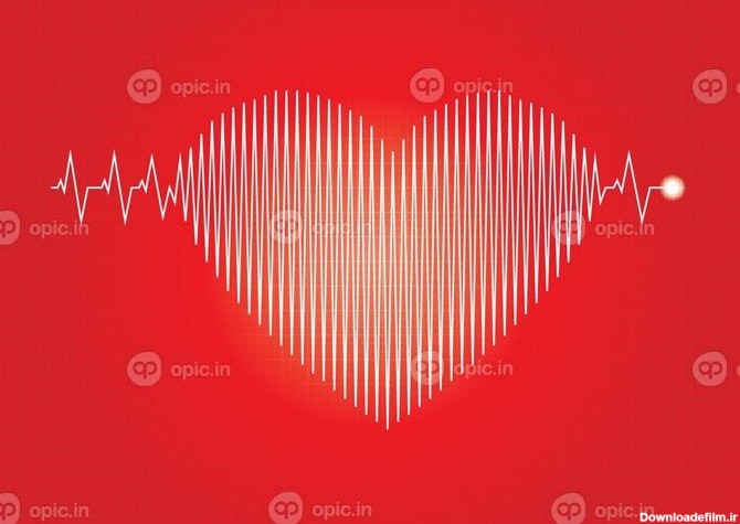 دانلود وکتور تصویر ضربان قلب صاف | اوپیک