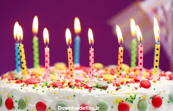 عکس کیک تولد با شمع