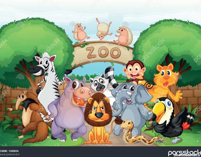 تصویری از باغ وحش و حیوانات در طبیعتی زیبا 1280834