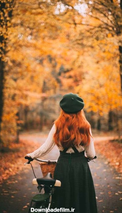 عکس دختر از پشت سر (در طبیعت، پاییز، با حجاب، با کلاه) برای ...