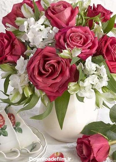 عکس گلدان گل های زیبا