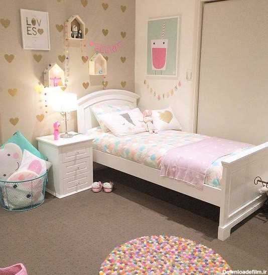اتاق خواب های دخترانه را اینطوری دکور و تزیین کنید + تصاویر