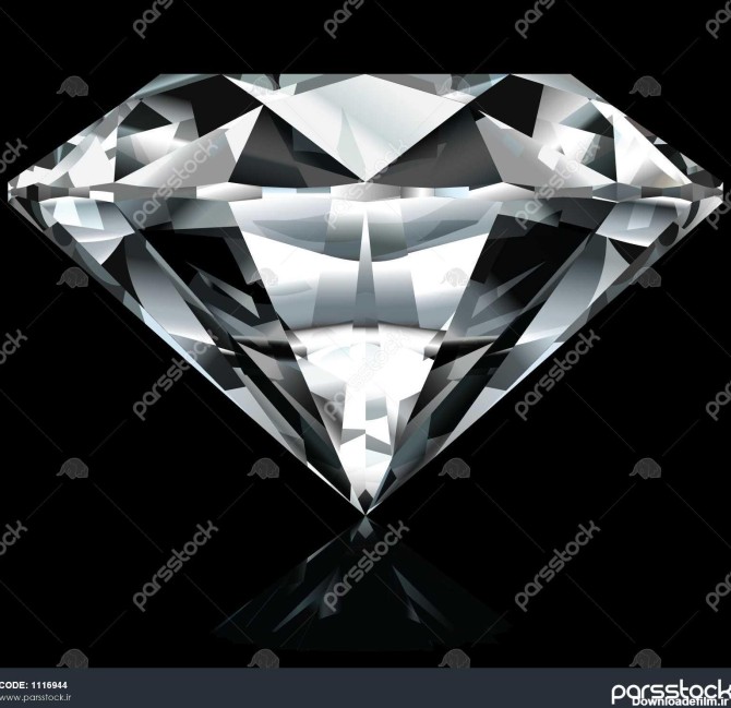 تصویر الماس واقعی بر روی پس زمینه سیاه 1116944