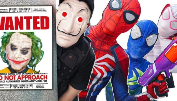 تیم مرد عنکبوتی و جوکر خطرناک - ابرقهرمانان در دنیای واقعی-سرگرمی تفریحی