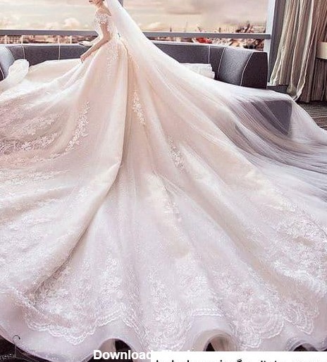 عکس لباس عروس خیلی بلند