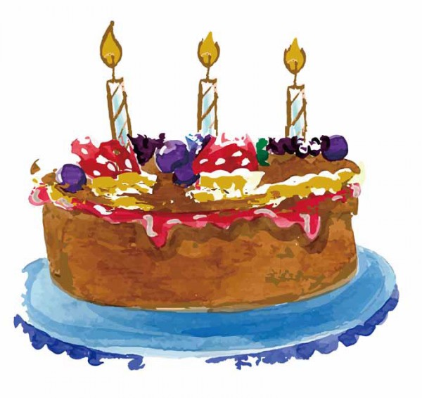 طرح کلیپ آرت نقاشی کیک تولد