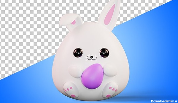 تصویر PNG رندر سه بعدی خرگوش با تخم مرغ رنگی | فری پیک ایرانی ...