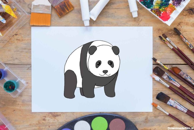 چطور یک نقاشی خرس پاندا کودکانه بکشید