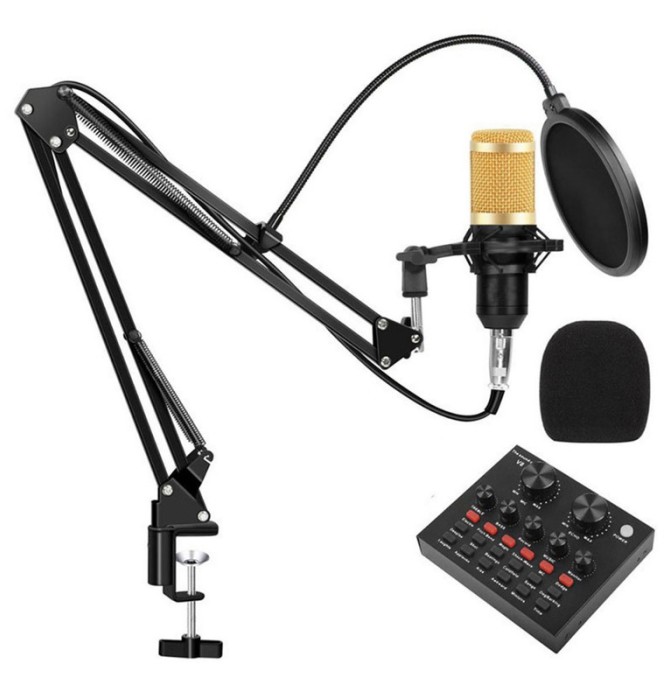 قیمت و خرید میکروفون استودیویی مدل BM800 به همراه کارت صدا V8