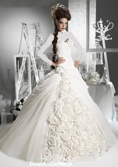 مدل لباس عروس عروسکی جدید با طرح های متفاوت و شیک