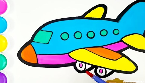 اموزش نقاشی برای کودکان - هواپیما