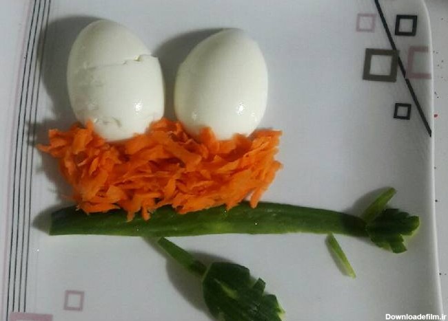طرز تهیه تزیین غذای کودک با تخم مرغ ساده و خوشمزه توسط 🍃mahkameh ...
