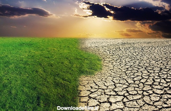 عکس زمین سبز در حال تبدیل به کویر خشک - مسترگراف