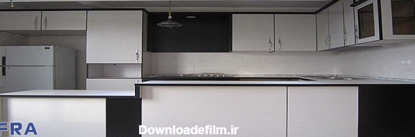 کابینت سفید مشکی 2023 جدید MDF ترکیبی مات براق آشپزخانه 1402