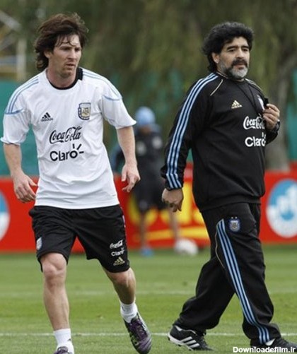 فرارو | عکس> مارادونا و مسی در تمرین آرژانتین