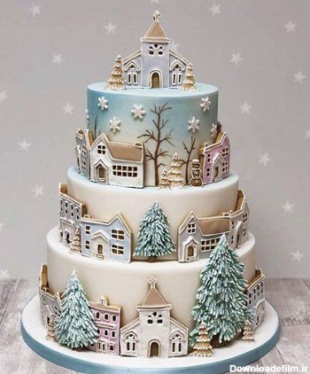 انواع مدل کیک زمستانی زیبا