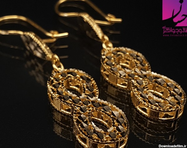 4 مدل گوشواره فانتزی توری رویه تراش (عکس + قیمت) | طلا و جواهر احسان