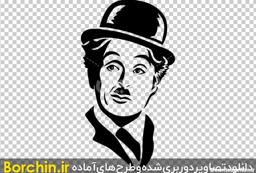 Borchin-ir-Charlie Chaplin stock images PNG format_03 دانلود وکتور چهره ی چارلی چاپلین با فرمت PNG2