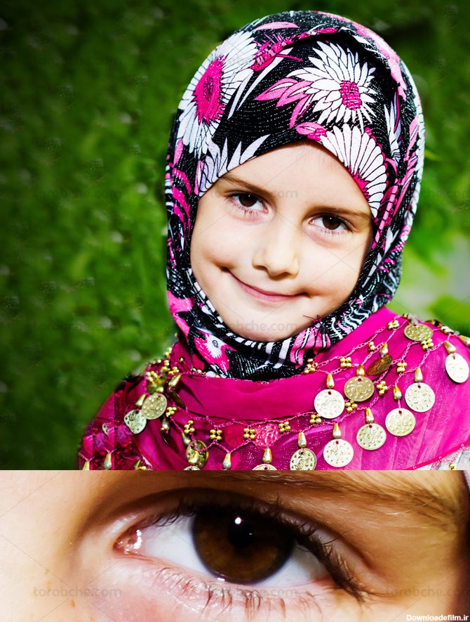 عکس با کیفیت دختر بچه ی با حجاب اسلامی - گرافیک با طعم تربچه