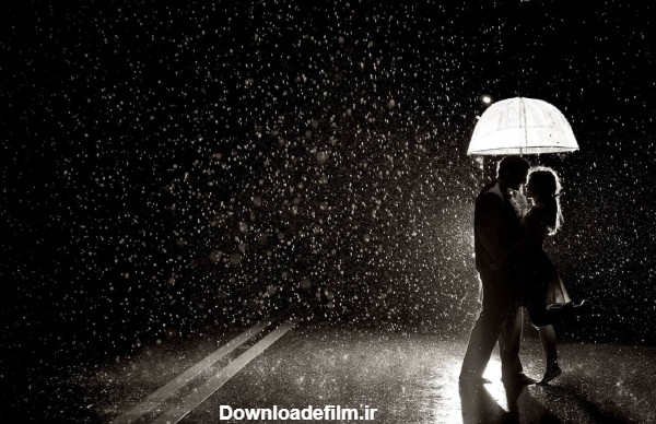 عکس عاشقانه زیر باران زیبا و تماشایی