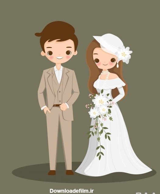 عکس عروس و داماد کارتونی