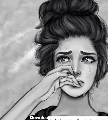 عکس دختر غمگین گریه میکنه