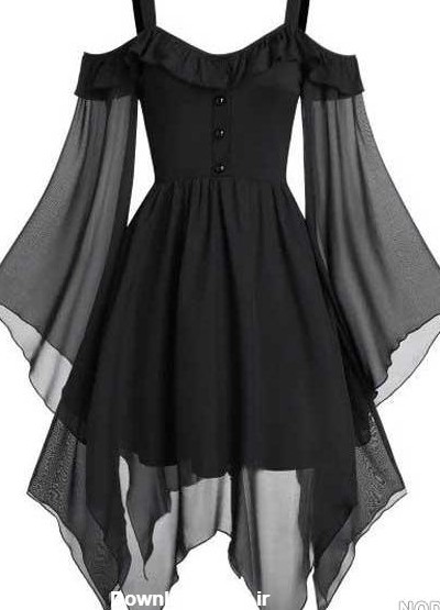 لباس مجلسی دخترانه سیاه - عکس نودی
