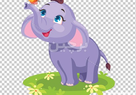 Borchin-ir- beautiful cute baby elephent large cartoon photo عکس کارتونی بچه فیل بنفش زیبا۲