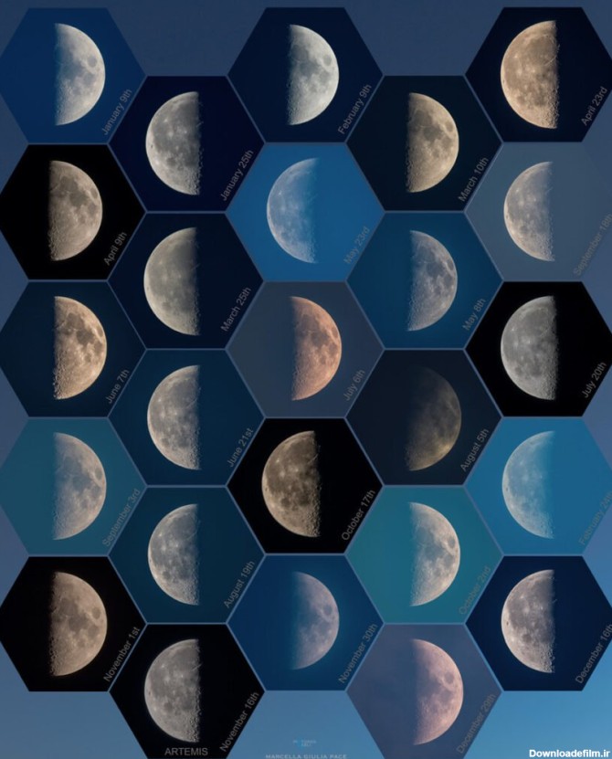 تصویر روز ناسا: تربیع‌های ماه