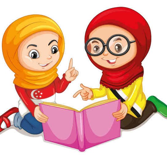 عکس دو دختر کارتونی با حجاب