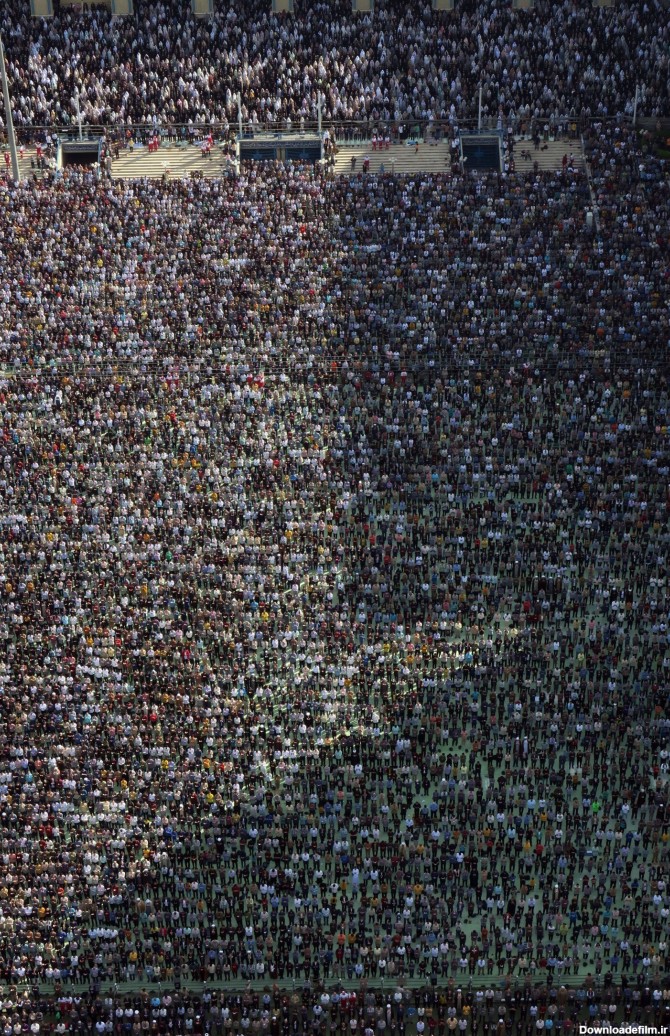 تصویر هوایی از حضور پرشور مردم تهران در نماز عید فطر 1402 ...