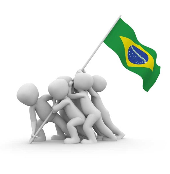 عکس اهتزاز پرچم کشور برزیل