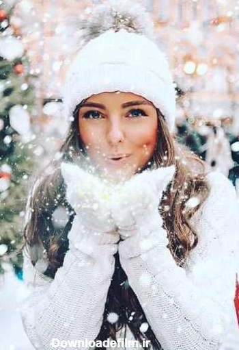 عکس دختر زیبا در برف