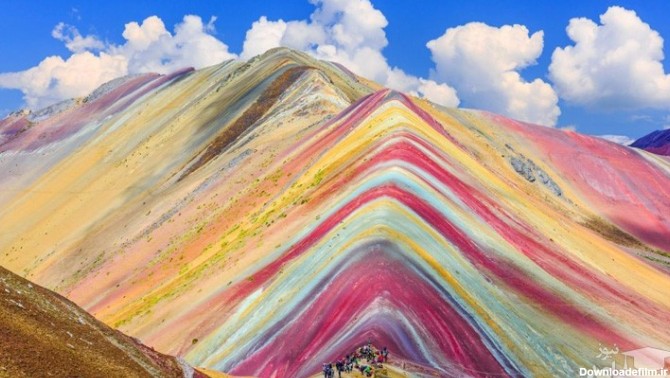 کوه های جذاب و رنگین کمانی پرو