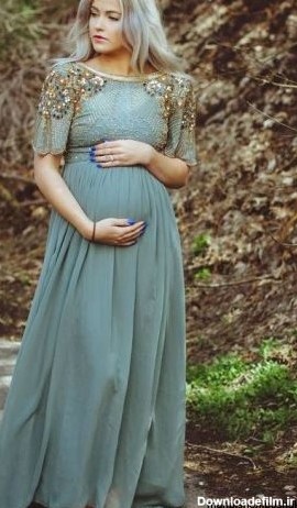 مدل لباس بارداری پیلی دار