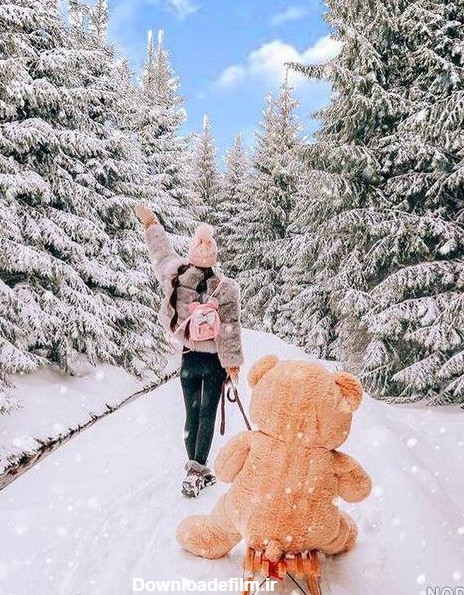 عکس دختر زیبا در برف