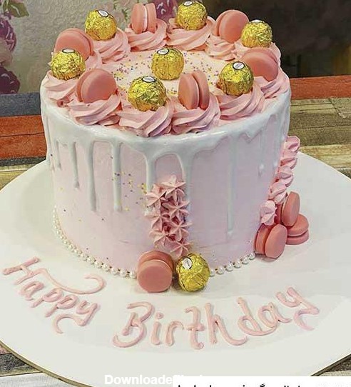 عکس کیک تولد گرد دخترانه ❤️ [ بهترین تصاویر ]