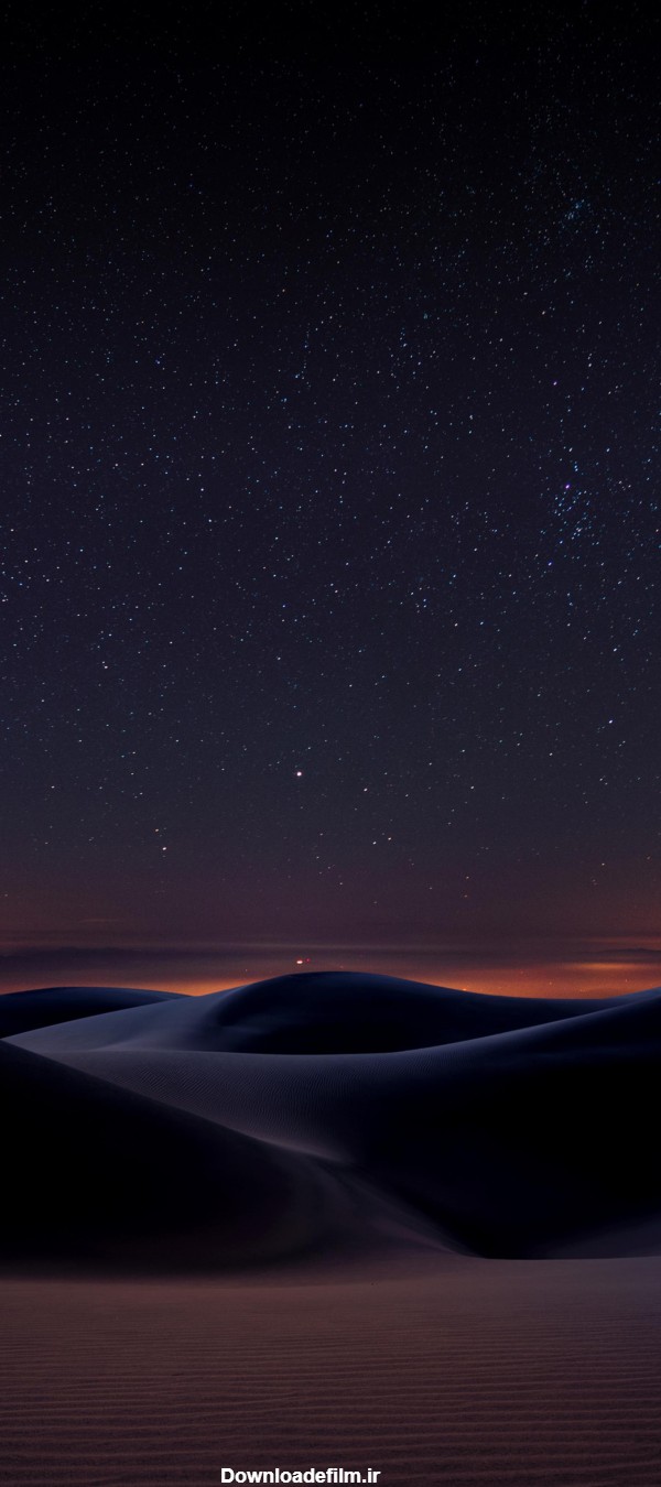 قاب مدیا | عکس زمینه گوشی با کیفیت طبیعت کویر , شب , ستارگان