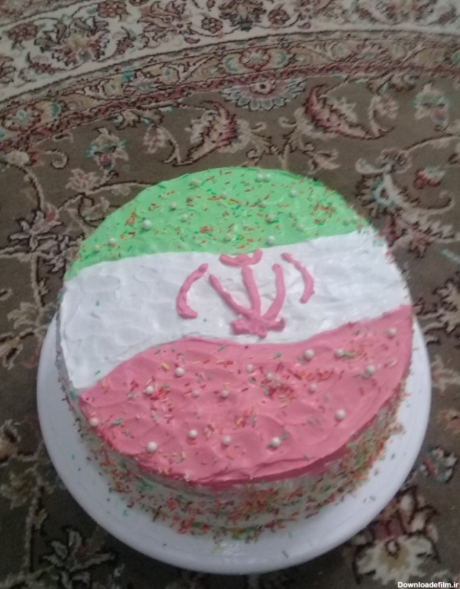 کیک پرچم ایران | سرآشپز پاپیون