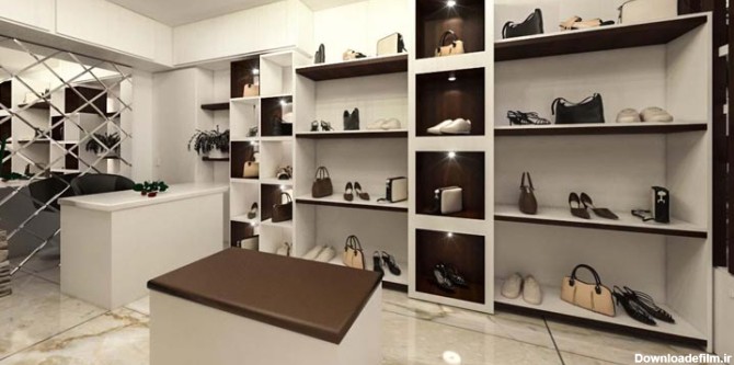 طراحی وساخت دکوراسیون مغازه کفش فروشی