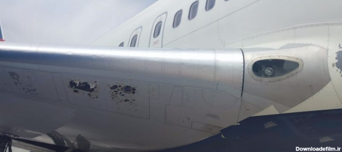 تصویر ترسناک از سوراخ شدن دماغه هواپیما - تابناک | TABNAK