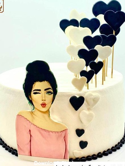 عکس کیک تولد گرد دخترانه ❤️ [ بهترین تصاویر ]