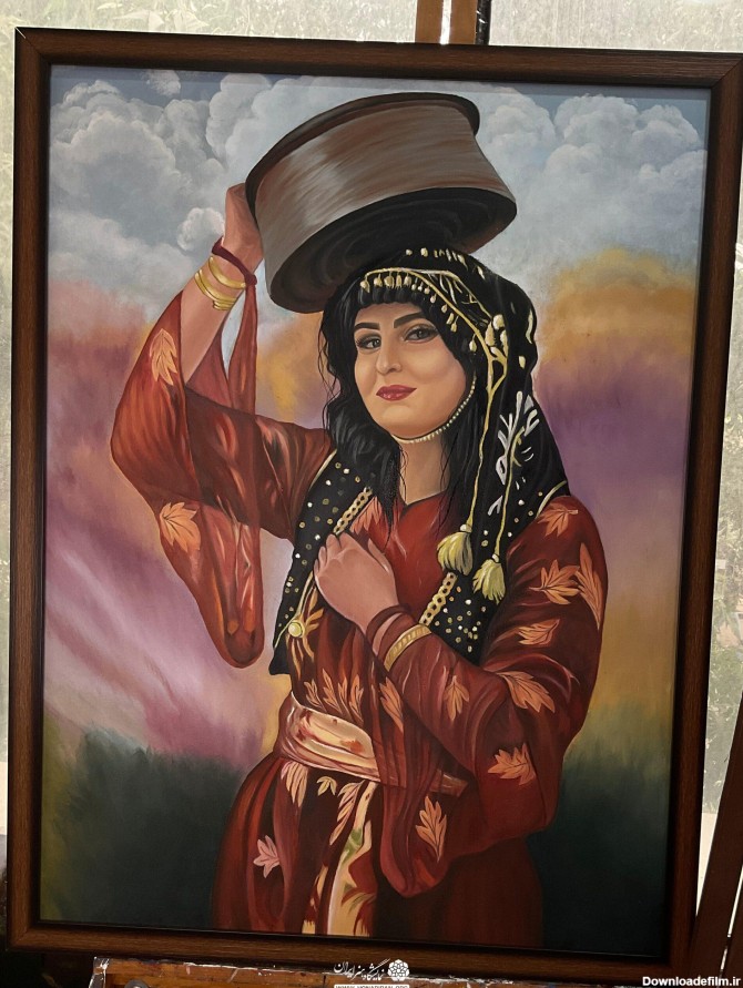 تابلو رنگ روغن دختر کورد - نمایشگاه هنر ایران