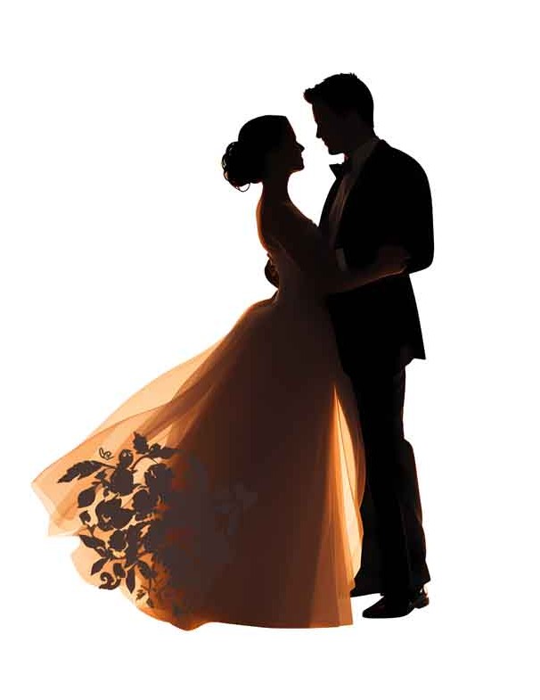 دانلود طرح عکس عروس و داماد با نور زرد